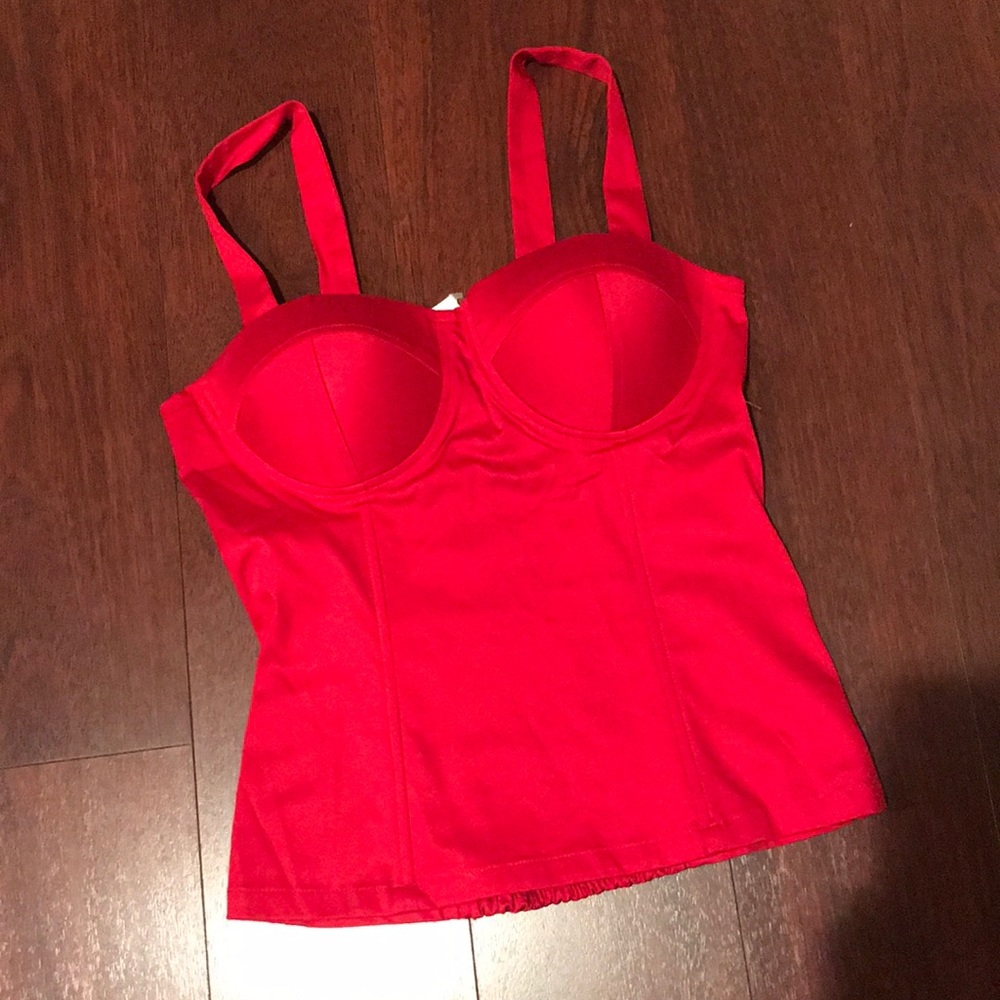 NWT Charlotte Russe Red Bustier top